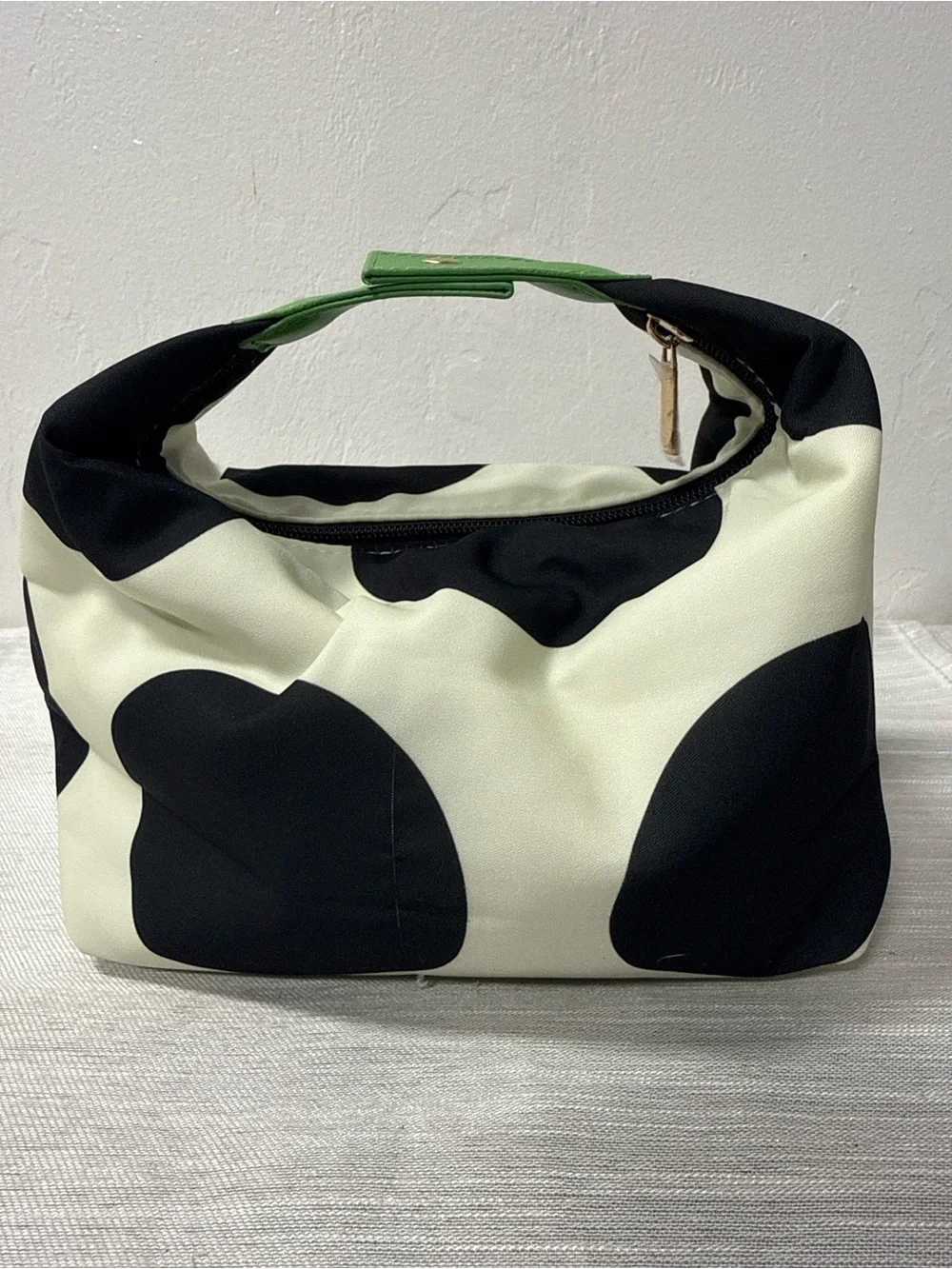 Kate Spade Black, White & Green Polka Dot Make Up Bag